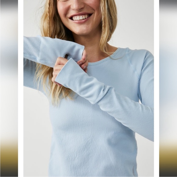 FP Movement by Free People Tops - NWOT FP Movement by Free People Easy Free Throw Layer | Blue Pearl